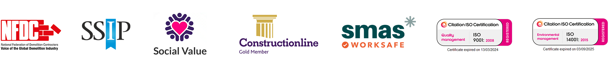 Industry accredited logos